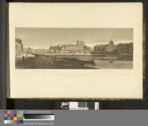 View of Pont Neuf, part of the Louvre, Notre Dame, and the College of four Nations