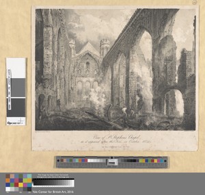 View of St Stephen's Chapel as it appeared after the Fire in October 1834