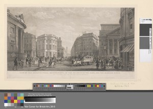 View of the Architectural Improvements, in the Vicinity of the Bank, and the Mansion House. The proposed site for the Wellington Monument.