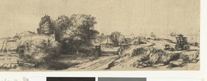 View of the Diemerdijk with a milkman and cottages