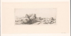 View of the Diemerdijk with a milkman and cottages ('Het melkboertje')