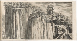View of the Mountain of La Verna from the Road of Casentino (Vue de la montagne della Vernia...) [plate A]
