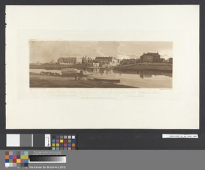 View of the Palace and Village of Choisi, on the Banks of the Siene