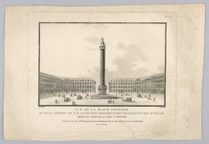 View of the Palace Vendôme and the Column to Napolean Taken from the Side of St. Honoré Street