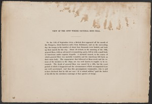 View of the Spot Where General Ross Fell, Near Baltimore