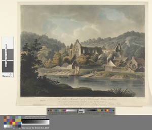 View of Tintern Abbey on the River Wye