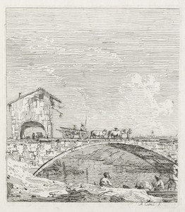 Views:  A Wagon Passing over a Bridge