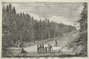 Views of the Villa of Pratolino:  The Promenade of the Fountains