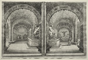 Views of the Villa of Pratolino:  Two Views of the Grotto