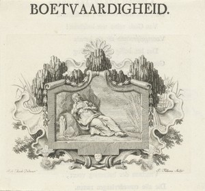 Vignet met de personificatie van Boetvaardigheid