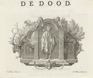 Vignet met de personificatie van de Dood