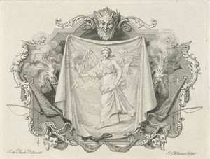 Vignet met de personificatie van de Leugen