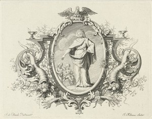 Vignet met de personificatie van Milddadigheid