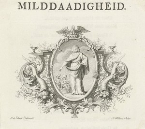 Vignet met de personificatie van Milddadigheid