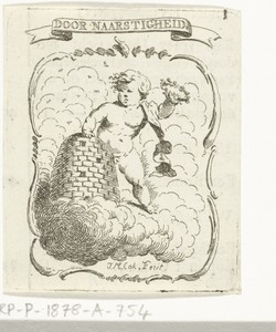 Vignet met putto en bijenkorf