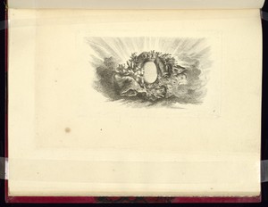 Vignette with a Blank Oval shield