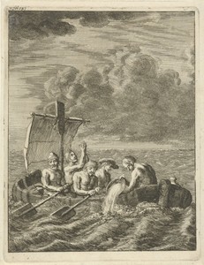 Vijf Engelse christenslaven ontvluchten Algiers per roeiboot, 1644