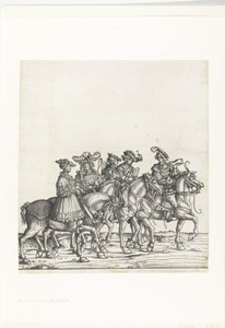 Vijf hofmaarschalken te paard
