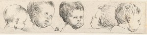 Vijf hoofden van peuters