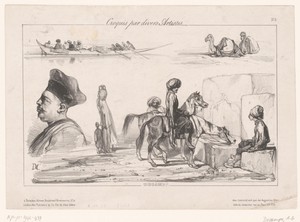 Vijf voorstellingen van oosterse figuren