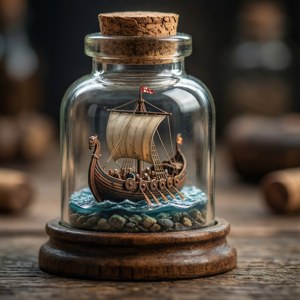 Viking Ship in a Bottle