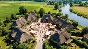 Village Midsummer Aerial