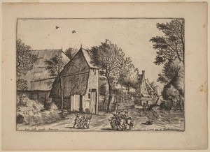 Village Road with Draw Well