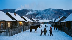 Village Winter Blue Hour