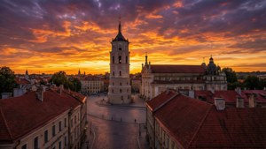 Vilnius Sunset Panorama