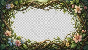 Vine and Floral Frame