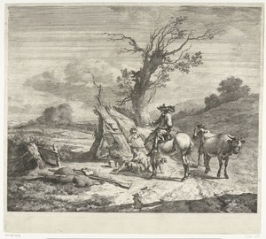Vinkenbaan met vinkers of vogelvangers