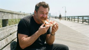 Vinny Eating Pizza