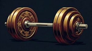 Vintage Barbell Vector