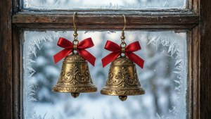Vintage Bell Earrings Window