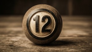 Vintage Bingo Ball 12
