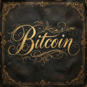Vintage Bitcoin Calligraphy