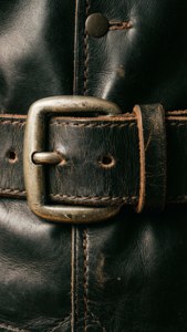 Vintage Buckle on Leather