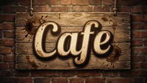 Vintage Cafe Sign