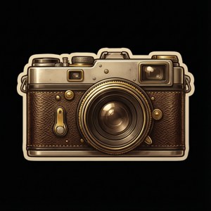 Vintage Camera Sticker