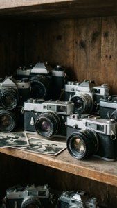 Vintage Cameras Shelf