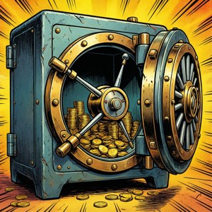 Vintage Cartoon Treasure Safe