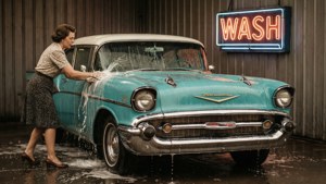 Vintage Chevy Car Wash