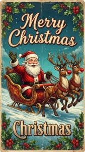 Vintage Christmas Poster