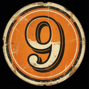 Vintage Circle Nine