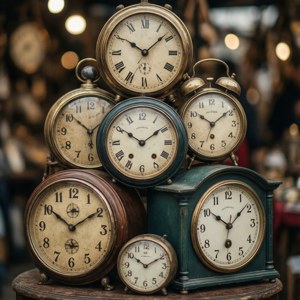 Vintage Clock Stack