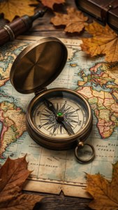 Vintage Compass Map