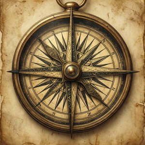 Vintage Compass Rose