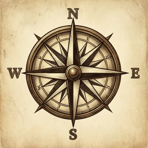Vintage Compass Star