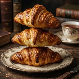 Vintage Croissant Tower