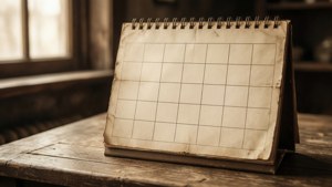 Vintage Desk Calendar